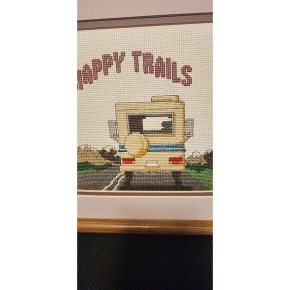 Happy Trails Framed Counted Cross Stitch Framed - Picture 2 of 3